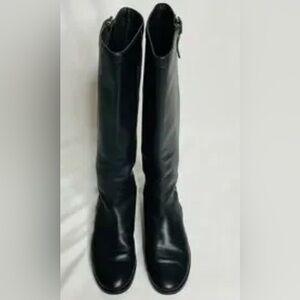 J. Crew Black Leather Knee Boots